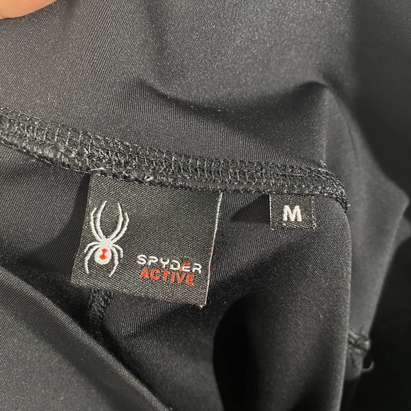 Spyder Womens Leggings Medium Black High Rise Cropped Capri Pockets - Picture 5 of 9